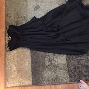 High low black sheer dress