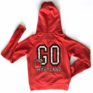PINK Victoria's Secret Tops - VS PINK UMD Go Maryland red zip-up hoodie PINK Victoria's Secret Tops - VS PINK UMD Go Maryland red zip-up hoodie