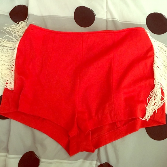 Polyester red shorts - Picture 1 of 3