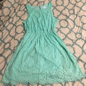 Mint Green Lace Dress