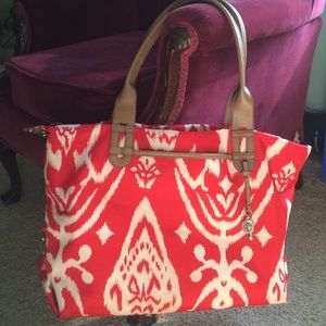Stella and Dot Red Ikat purse