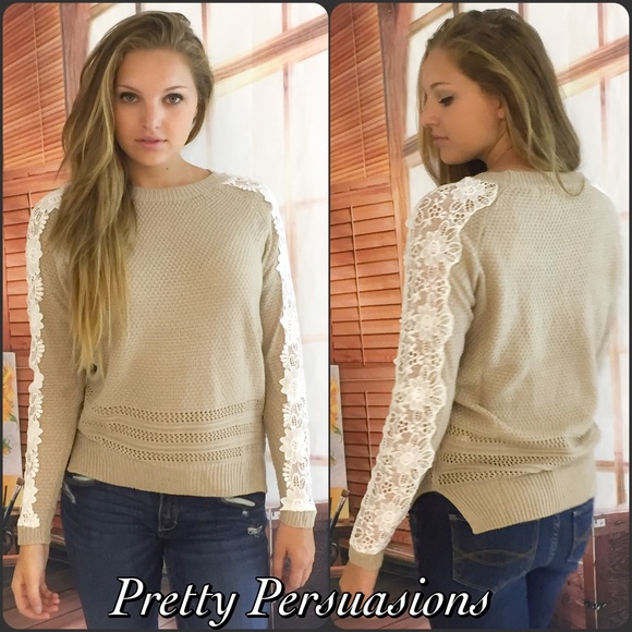 LAST 2 SALE‼️Crochet Knit Appliqué Raglan Sweater - Picture 2 of 4
