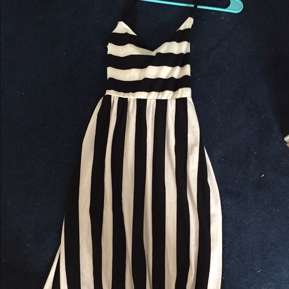 NWOT Black and white striped dress