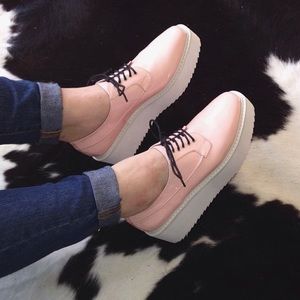 YES Selfie Pink Platform Oxford
