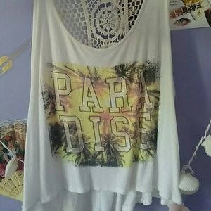 Pretty summer tank top with crochet back