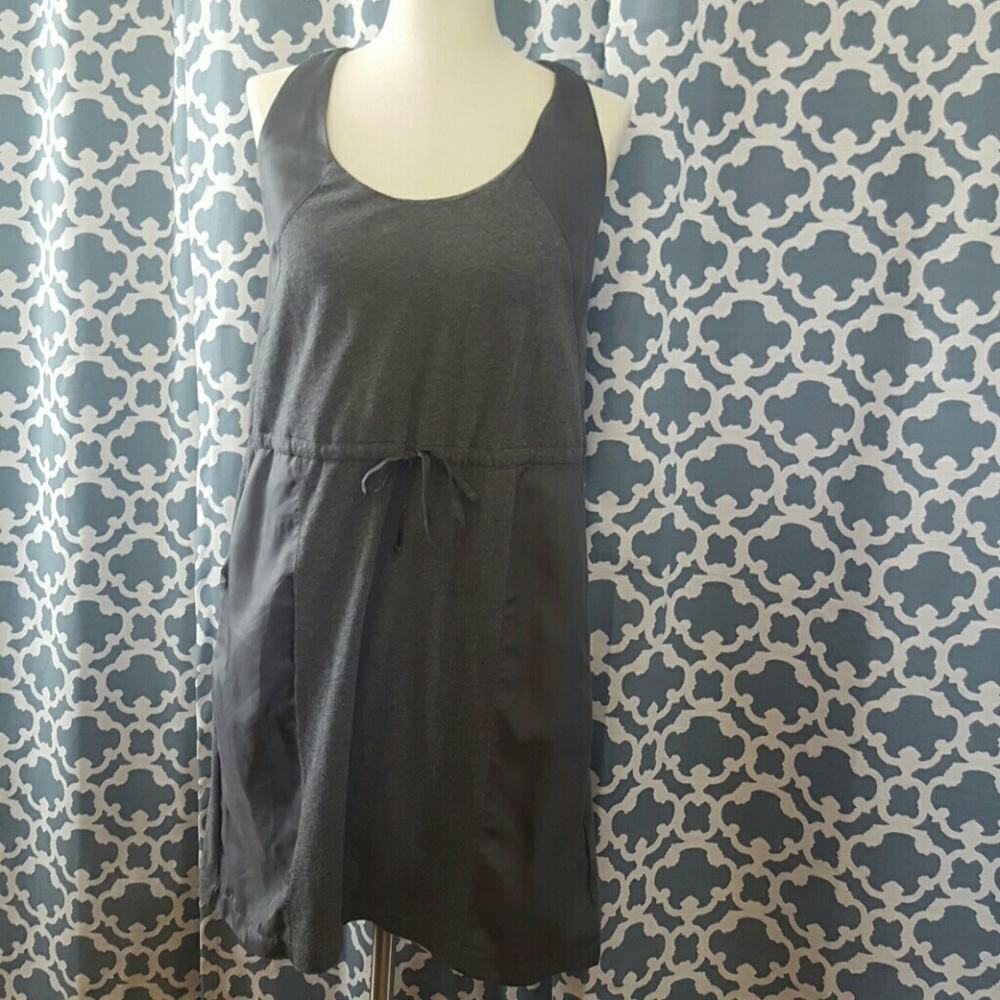 J. Crew grey dress with drawstring waist