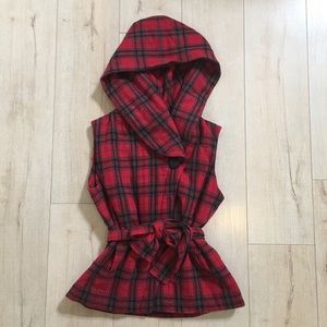 Buffalo Plaid Hooded Vest