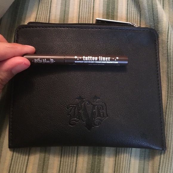 Authentic Kat Von D liquid liner and bag
