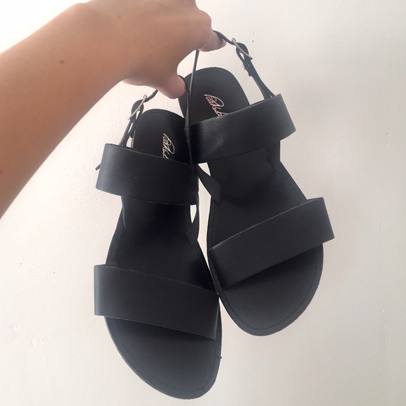 Asos Black Minimal Sandals