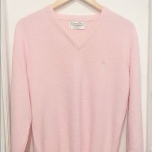 Pink v neck Dior sweater