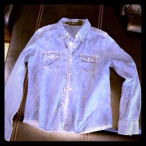 Harley Davidson denim button up Large