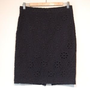 J. Crew eyelet pencil skirt