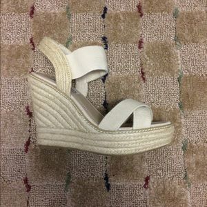 Steve Madden Cream Nude Espadrille Wedges
