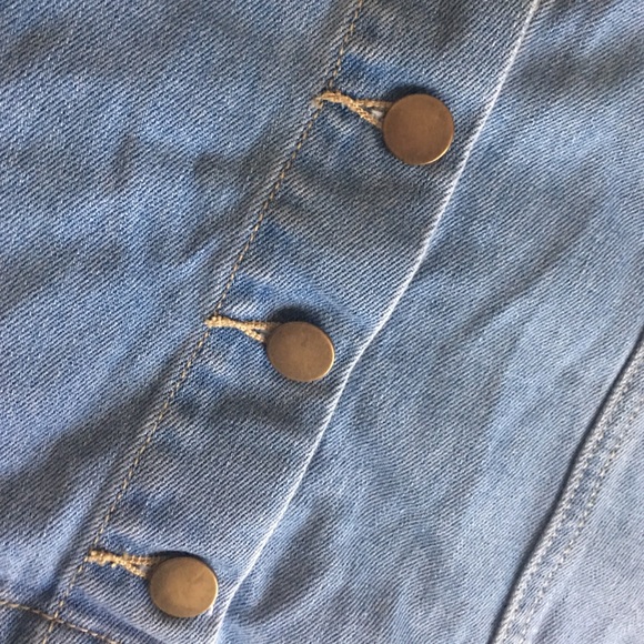 Blue Jean Button Down Skirt - Picture 2 of 3