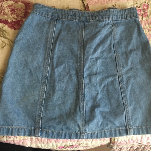 Blue Jean Button Down Skirt - Picture 3 of 3