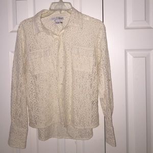 Lace long sleeve blouses