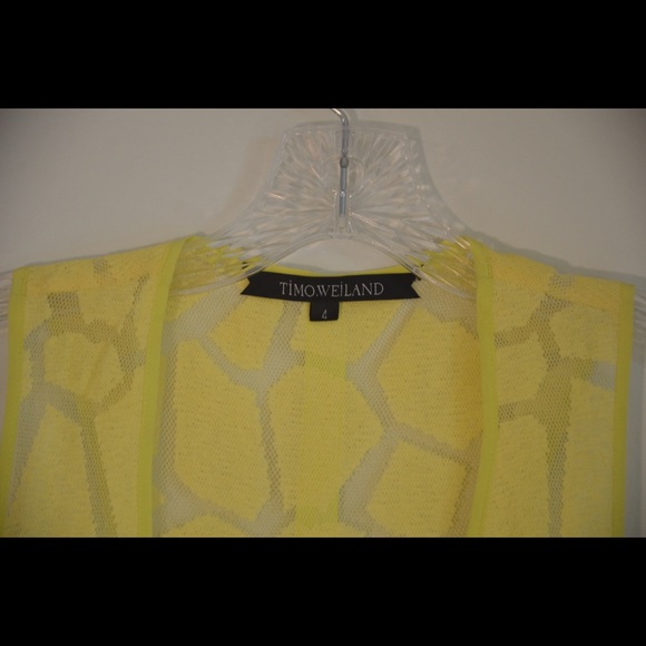 TIMO WEILAND Spring 2013 RTW Yellow Cut out Tank.