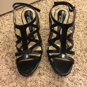Black cage pumps size 6