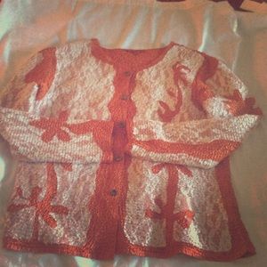 Joni B Vintage Crinkled Lace Inlay Jacket