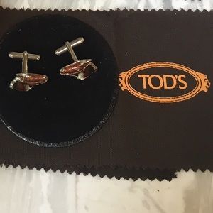 Tod's Horse Cuff Links with Silver Backing