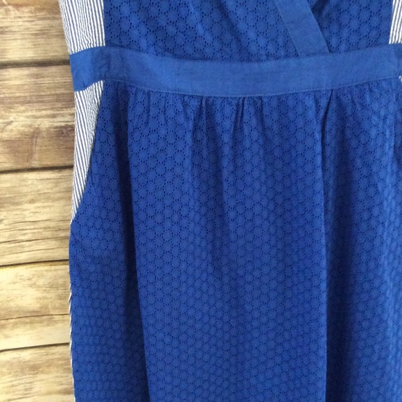 Tommy Hilfiger seersucker eyelet BLUE dress NWT - Picture 4 of 7
