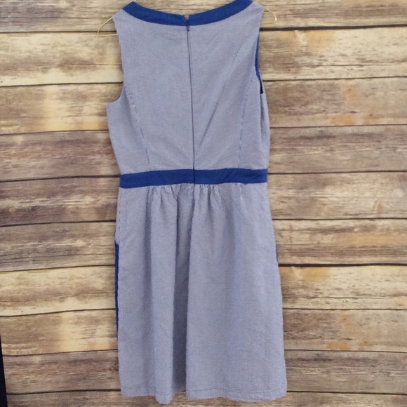 Tommy Hilfiger seersucker eyelet BLUE dress NWT - Picture 5 of 7