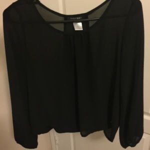Black Chiffon Top