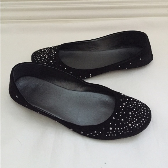 Nine West Shoes - Nine West black suede studded ballet flats 8