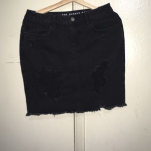 Denim high waist skirt