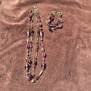 Beaded Necklace and bracelet set