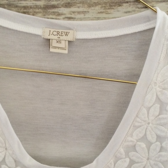 J.crew white floral tank top size extra small - Picture 4 of 7