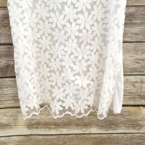 J.crew white floral tank top size extra small - Picture 3 of 7