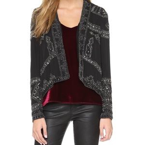 Parker Pippa Embellished Black Silk Jacket