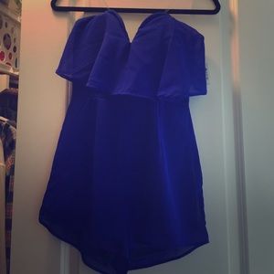 Cobalt blue Romper shorts dress