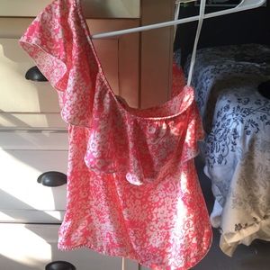 American Eagle off the shoulder coral top
