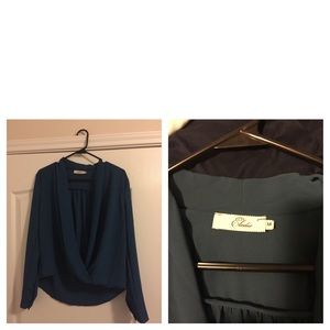 Elodie Blue Chiffon Top