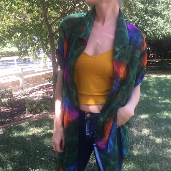 Vintage sheer kimono style top