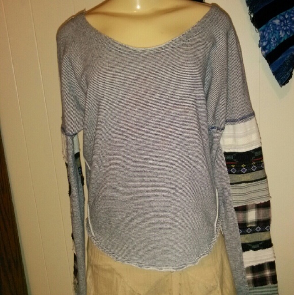 Free People "We the Free" Patchwork Sweatshirt