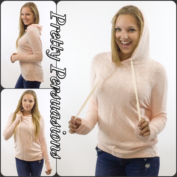 LAST ONE‼️ Brushed Hacci Crochet Lace Slub Hoodie - Picture 2 of 4