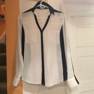 Express black and white Portofino shirt
