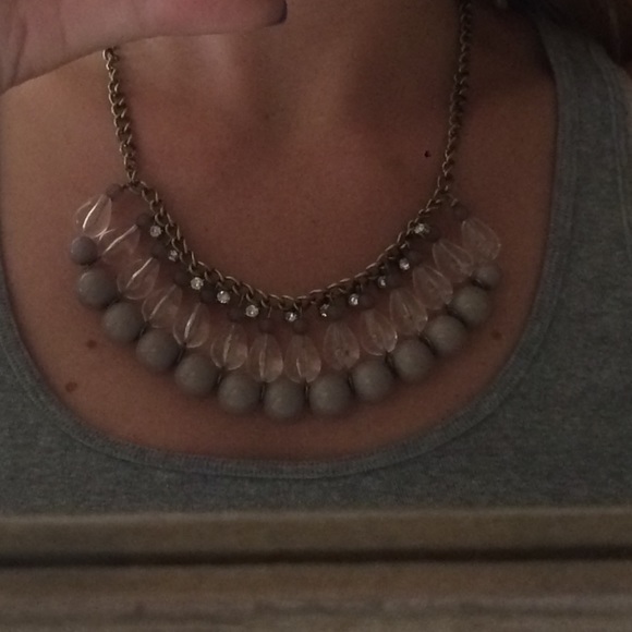 Gray statement necklace. Final reduction!!