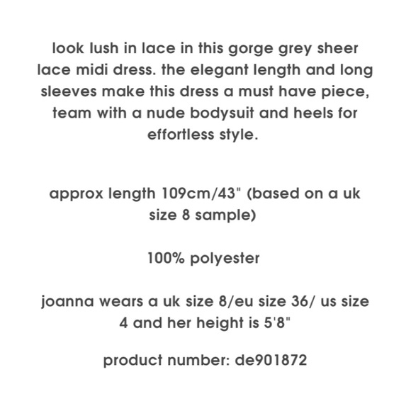 NWT Missguided Sheer Lace Midi - Picture 4 of 4