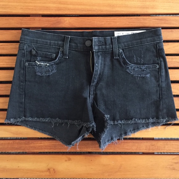 rag & bone black jean shorts, size 24
