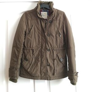 American eagle hoodless khaki winter jacket