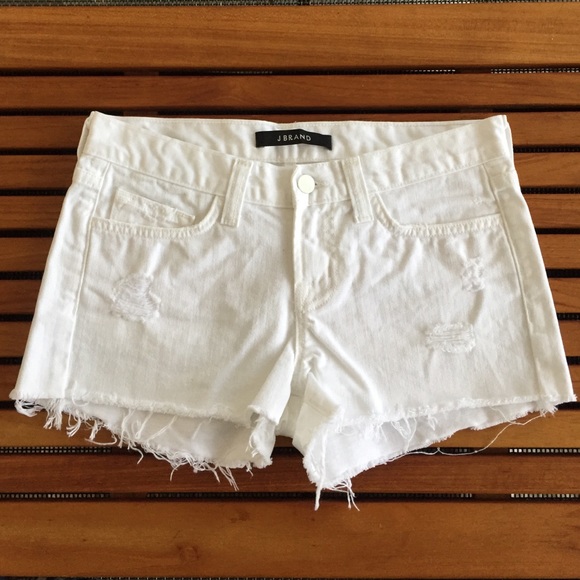 J BRAND white denim shorts, size 24