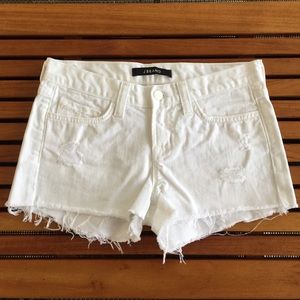 J BRAND white denim shorts, size 24