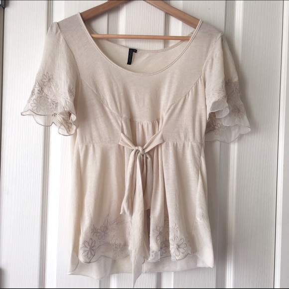 Cream TopShop Blouse