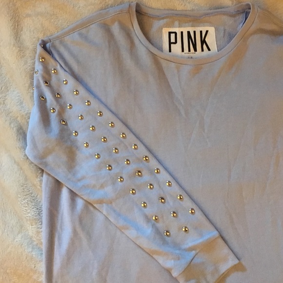 PINK Victoria's Secret Tops - Victoria's Secret PINK blue sweatshirt