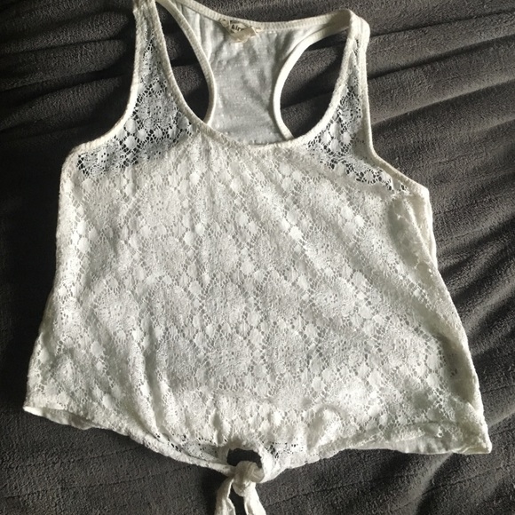 Lace front tank top
