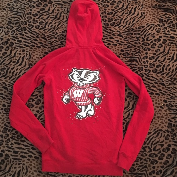 Vs PINK University of Wisconsin Badger Zip up
